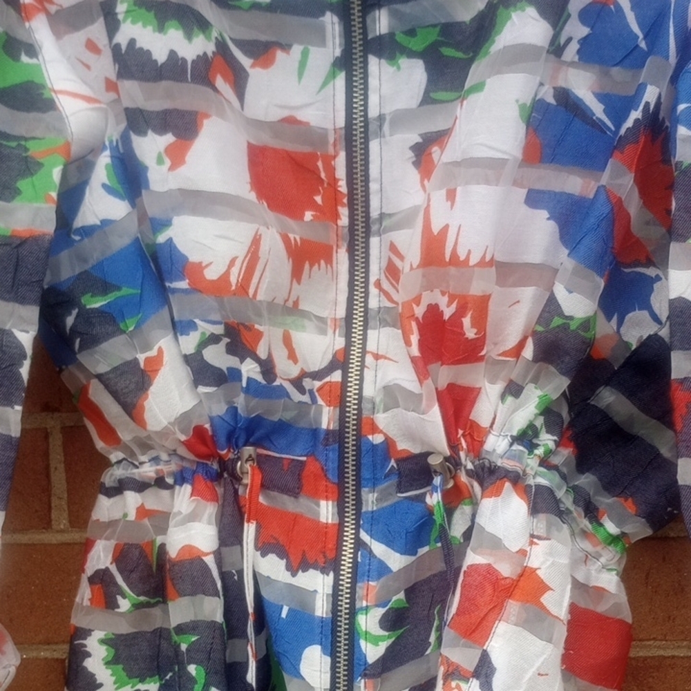 Ruby Rd. Multicolor Striped Bomber Jacket - image 3